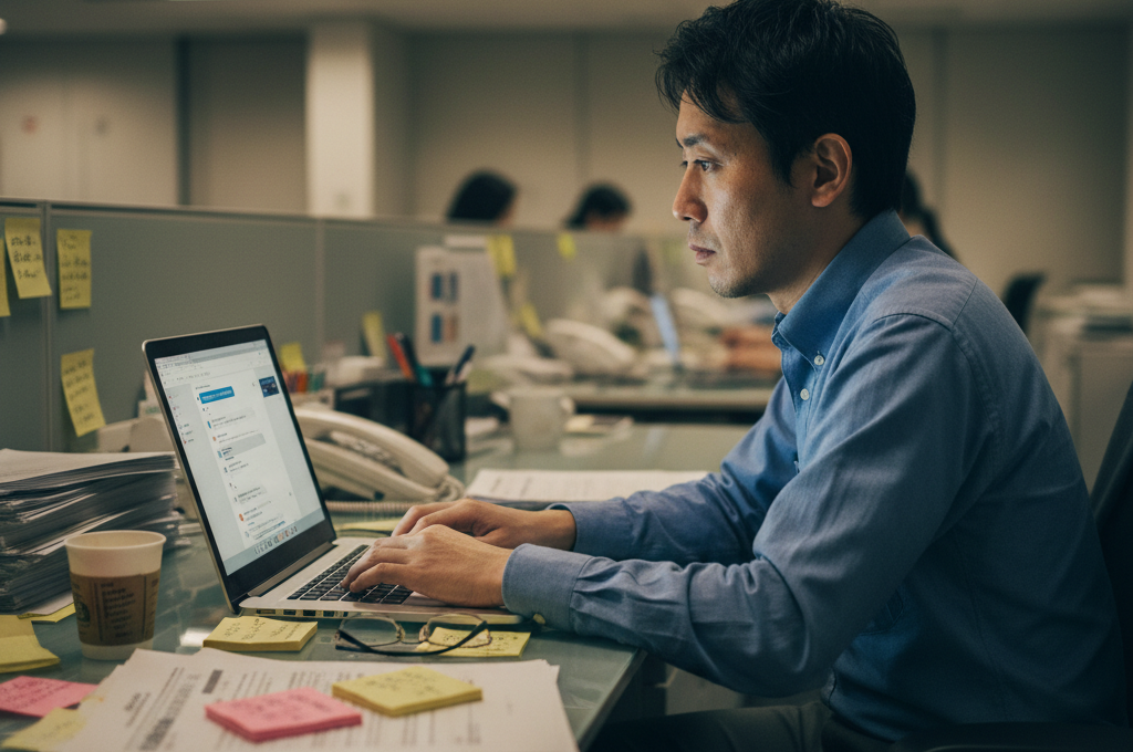 「AIで効率化」と言いながら、チャットを開くだけで終わる人へ──原因はここにある